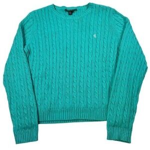 Lauren Ralph Lauren Turquoise Cable Knit Sweater